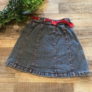 GYMBOREE A-Line Jean Skirt with Heart Detail, “Almost Vintage” (2004), Size 6